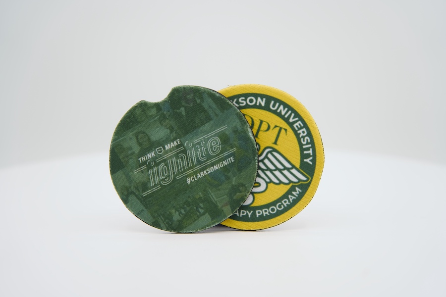 A Clarkson University sticker.