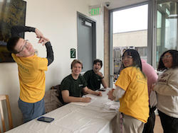 Students celebrate Pi Day at Clarkson University.